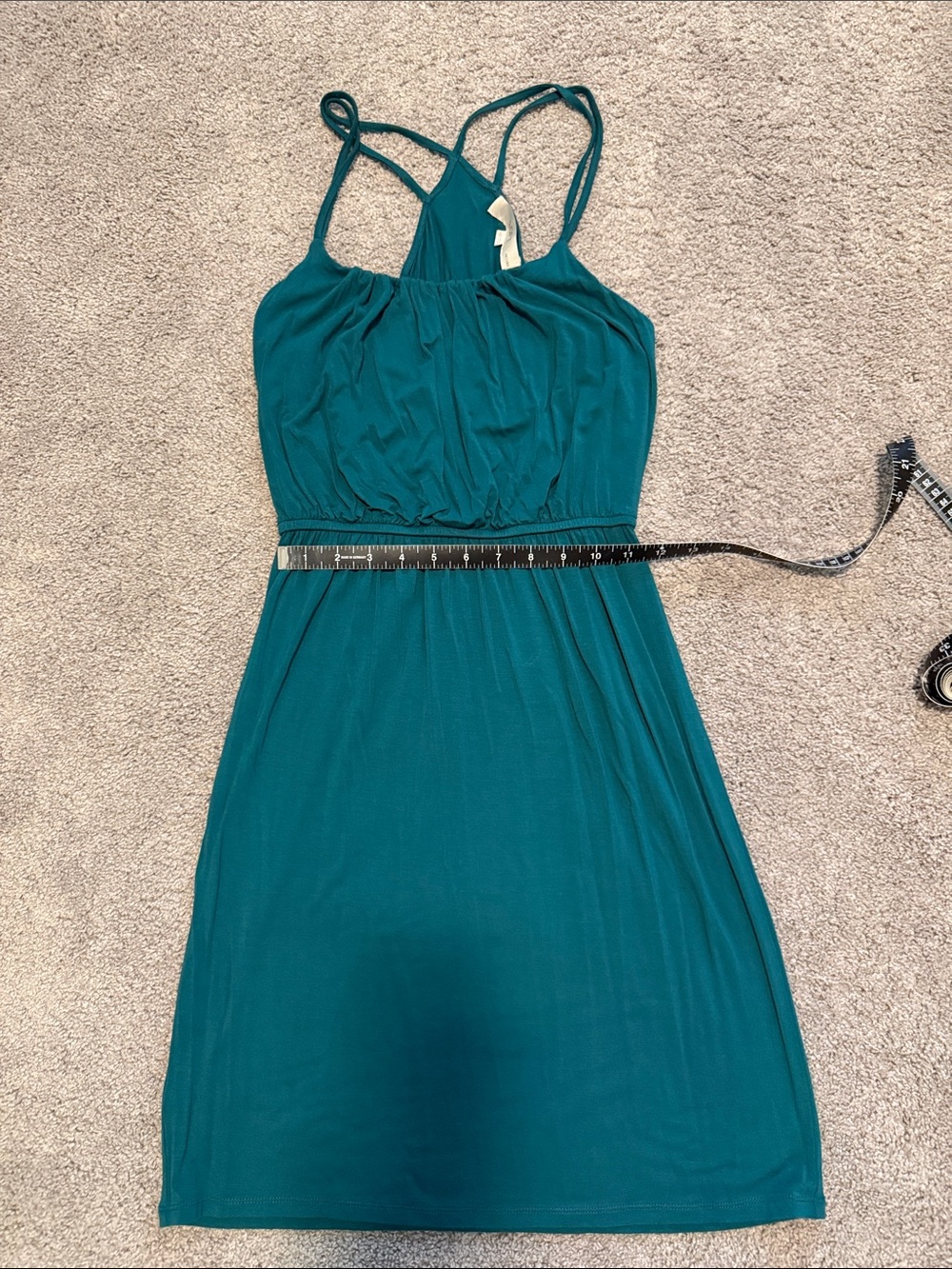 Women's Teal Dress with Strappy Back